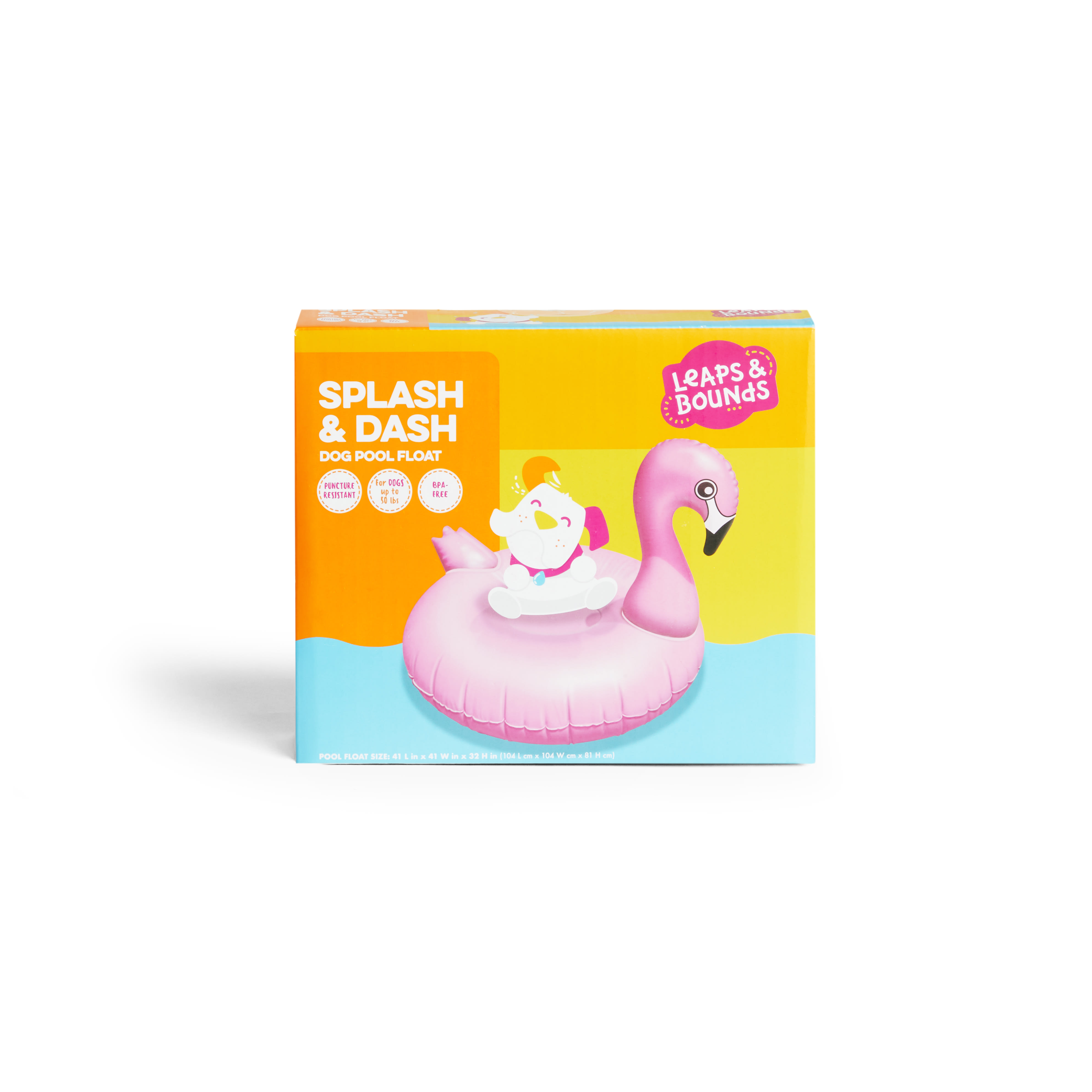 Leaps & Bounds Flamingo Pool Float Toy for Pets, Large