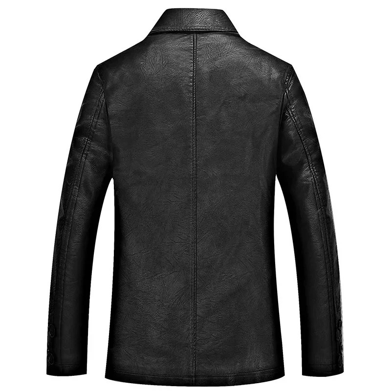 Men Leather Jacket Winter Classical Motorcycle Business Soft Jackets Thick Moto Coats Casaco Masculino Plus Size 4XL 241112
