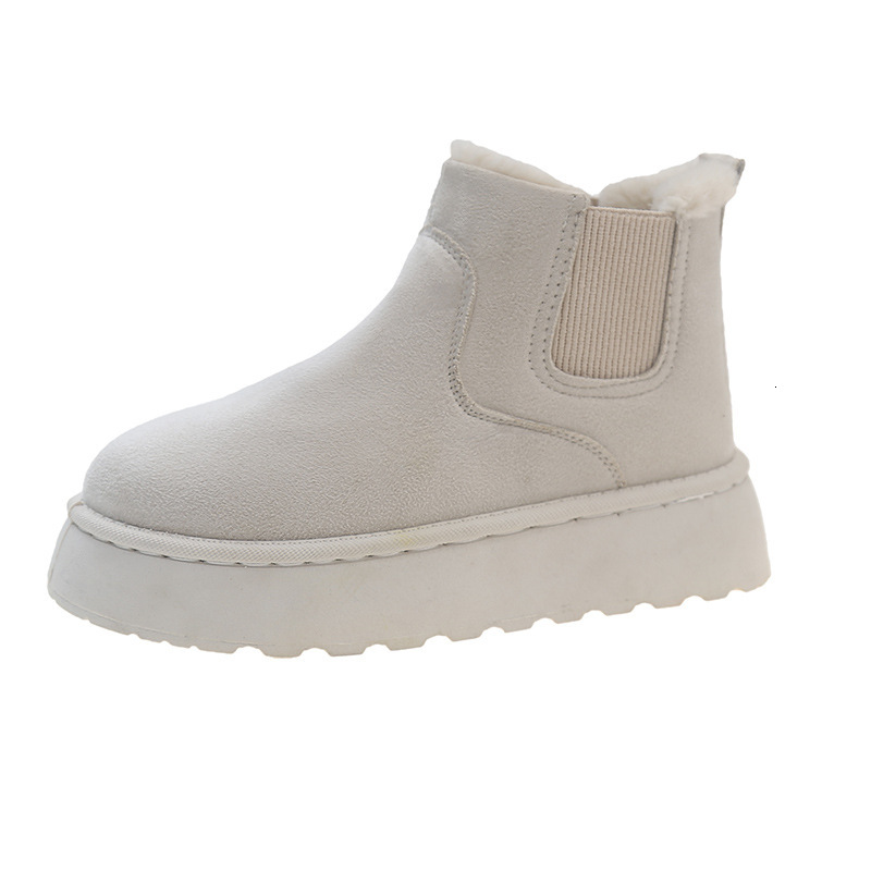designer boot plus size snow boots for women 2024 new winter with added fleece, thick insulation, short tube, thick sole, versatile cotton shoes for f