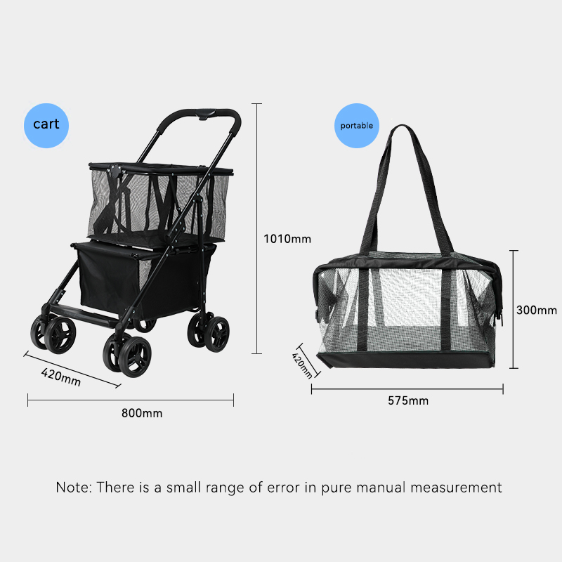 RTS Luxury pet stroller travel 4 wheel dog strollers small dogs pet stroller for dogs