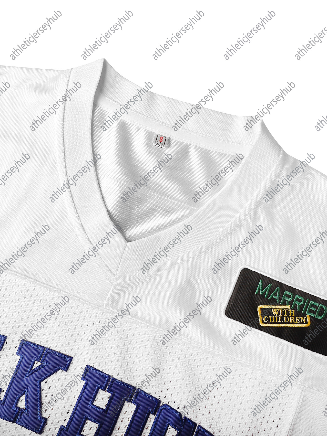 POLK HIGH #33 BUNDY Football Jersey Mens Outdoor American Clothing Soccer Tops Married With Children TV Sewing Jerseys Blue