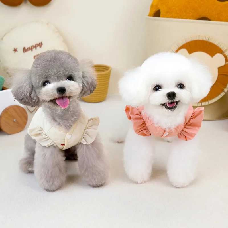 Pet Dog Love Flying Sleeve Thick Parkas Pet Puppy Jacket Small Dog Winter Warm Flying Sleeve Coat Tank Top Puppy ClothingXJ241125