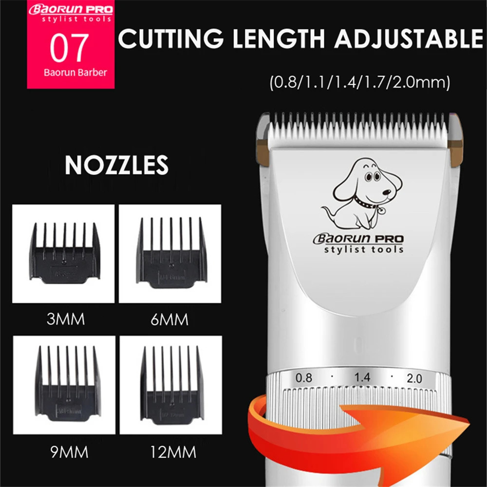 BaoRun P9 Dog HairClipper Professional LCD Screen Pet Cat Clippers Electric Grooming Trimmer Rechargeable Haircut Machine Animal 241125