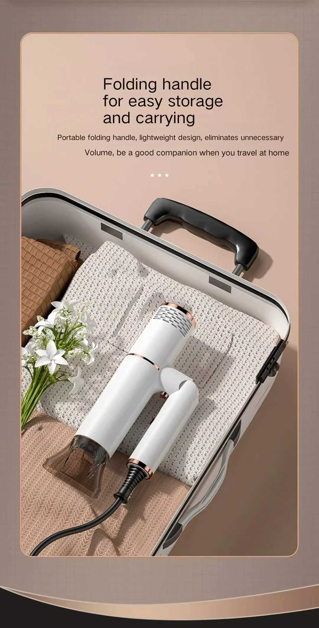 New concept 1500W electric hair dryer fast drying intelligent constant temperature hair care convenient folding W241125