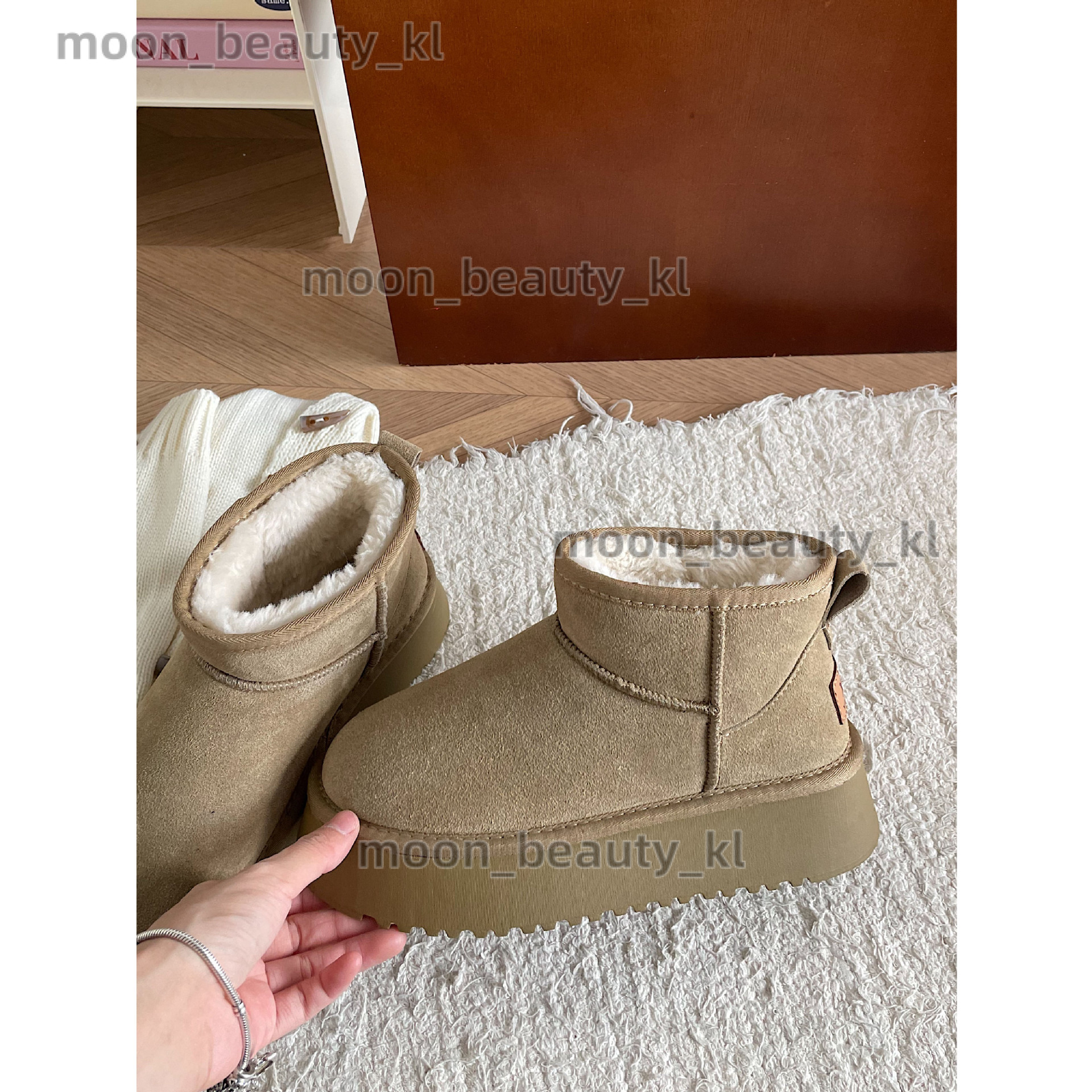 designer boot fashion Snow boots for women 2024 new versatile big toe thick sole ugly cute cotton shoe for women basic round toe warm and anti slip bo