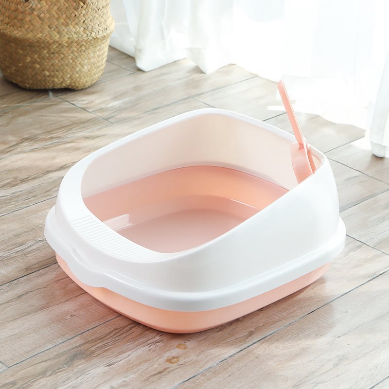 Cat Clean Up Products Plastic Large Space Cat Toilet Box Cat Litter Box Sandbox