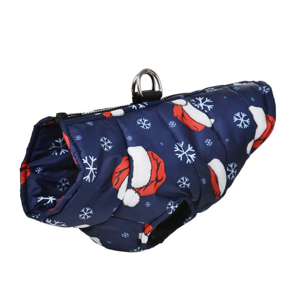 Winter Dog Clothes Christmas New Year Jacket For Small Dogs Vest Cats Coat Costume Santa Claus Print Party Outfit Pet SuppliesXJ241125