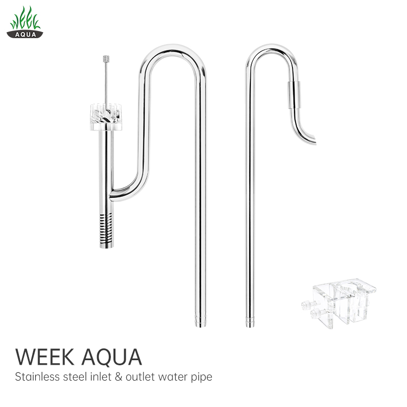 WEEKAQUA SG-1612P Good quality 304 stainless steel pipe in aquariums 16/18mm Stainless steel lily pipe with acrylic oil skimmer