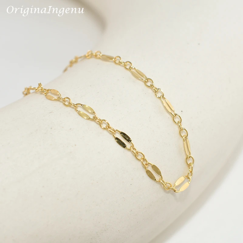 14K Gold Filled Chain Bracelet Handmade Jewelry Bohemian Charm Bracelet Vintage Necklace Womens Bridesmaid Gift Womens Jewelry 241125