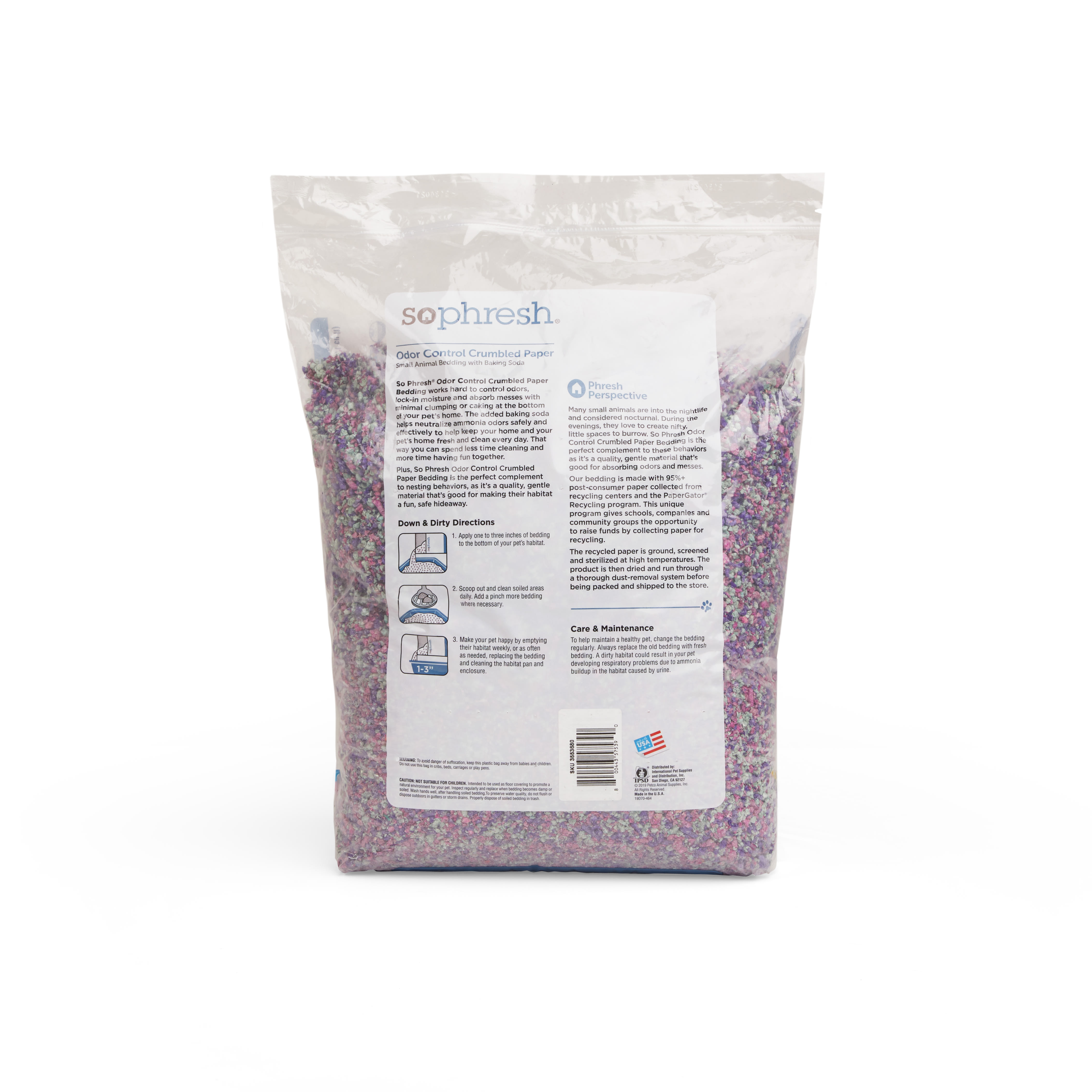 So Phresh Crumbled Paper Confetti Small Animal Bedding, 40 Liter