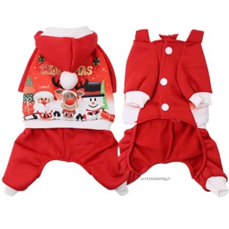 Winter Dog Christmas Jumpsuit Clothes Warm Pet Jacket Coat Costume for Small Medium Dogs Cats Overalls Puppy York ChihuahuaXJ241125