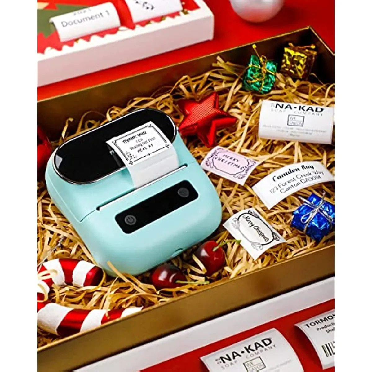 Phomemo M220 label printer 75mm barcode address label mail file folder label 241125
