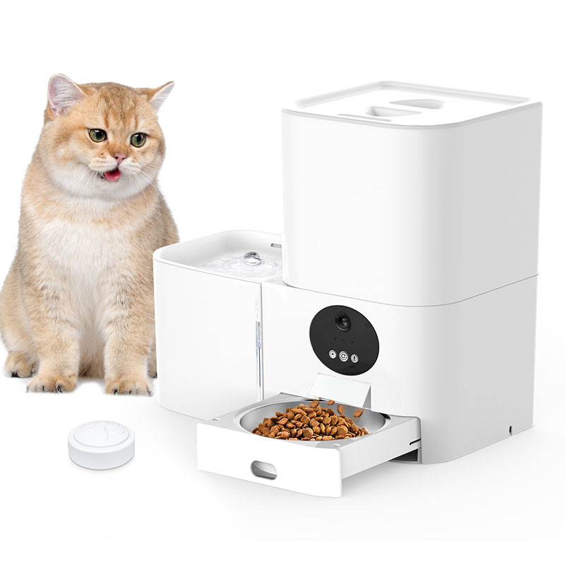 Smart WiFi Pet Feeder 2-in-1 Electric Automatic Small Animal Bowl for Dogs and Cats Water Dispenser and Food Feeder