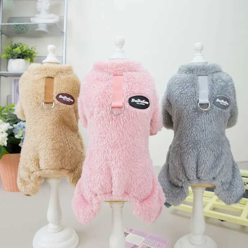 Winter Dog Jumpsuits Flannel Pet Clothes For Small Dogs Hoodies Puppy Sweater Warm Dog Coat Jacket Pet ApparelXJ241125