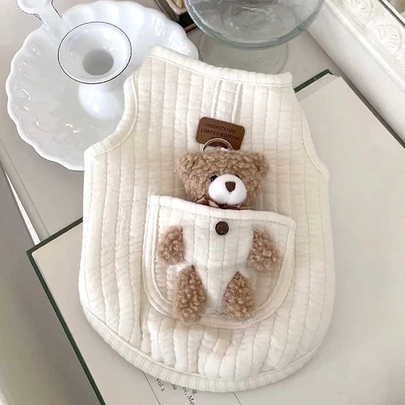 Small Dog Clothes Winter Warm Cotton Jacket Coat with Leash for Puppy Dog Teddy Bichon Pomeranian Dog CostumeXJ241125
