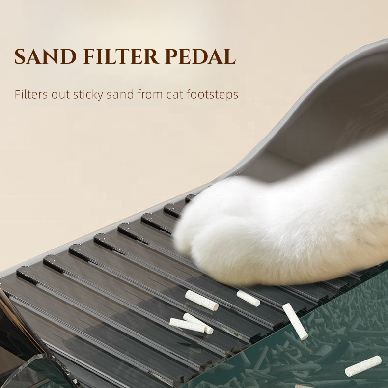 OF Best Sale High Quality Detachable PP Plastic Cat Tray Cat Toilet Litter Box For Cats