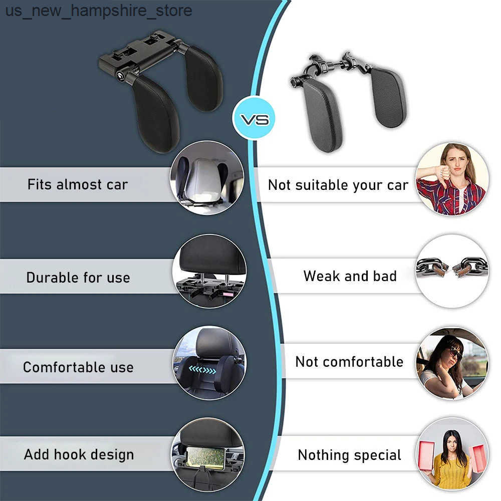 Seat Cushions Car Seat Headrest Pillow Adjustable Head Support Pillow Car Interior U Shaped Pillow Travel Sleeping Cushion for Kids Adults J241125