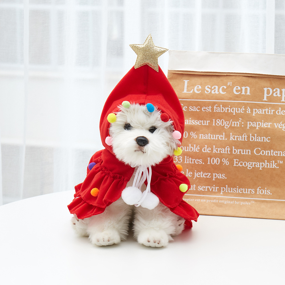 Creative Christmas Shawl Cloak Dress Up Funny Dogs Dress Up Festive Halloween pet costume Cape