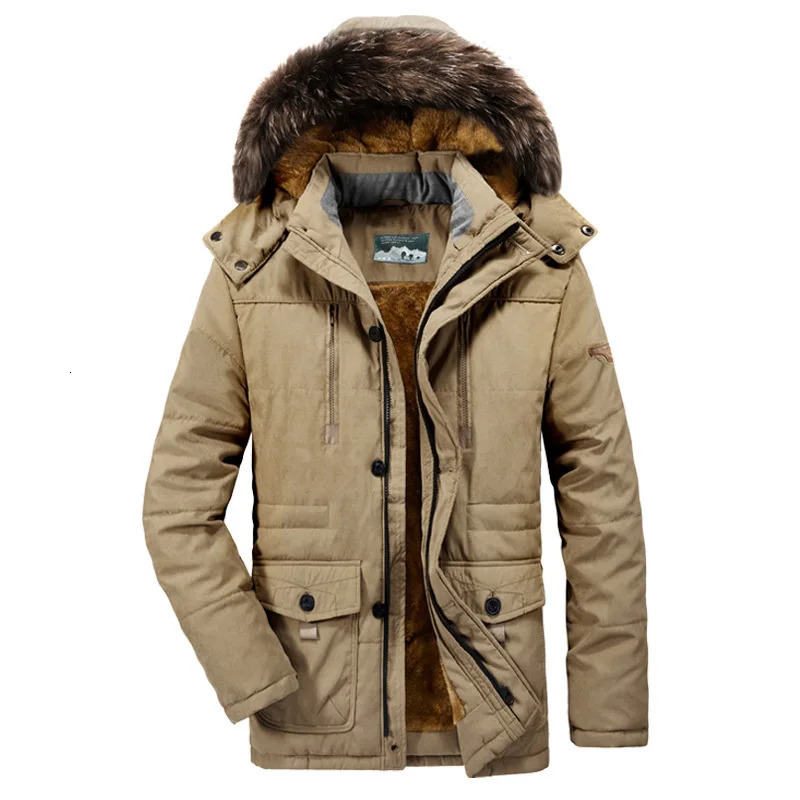 Male Parkas Winter Jacket Cotton Padded Warm Coat Military Hooded Fleece Thick Long Outwear Windbreaker Jackets 6XL 241120