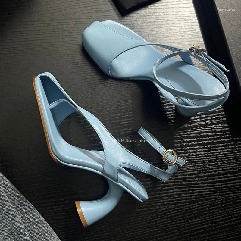 Sandals 2024 Summer Strange High Heels Women Quality Genuine Leather Novelty Fashion Designer Shoes For
