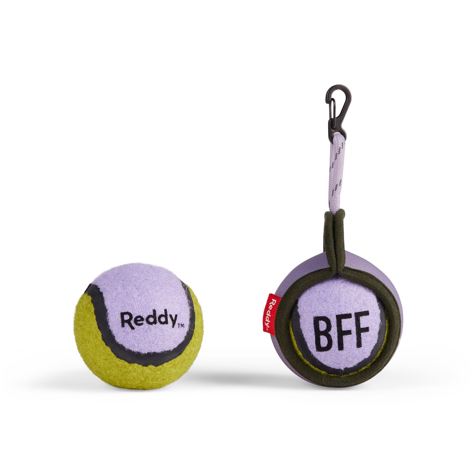 Reddy Lilac On-the Go Ball with Holder Dog Toy, X-Small, Pack of 2