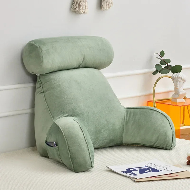 Ultra Soft Memory Foam Reading Pillow Office Sofa Bedside Back Cushion Bed Lumbar Support Cushions Backrest Backs Rest 241125