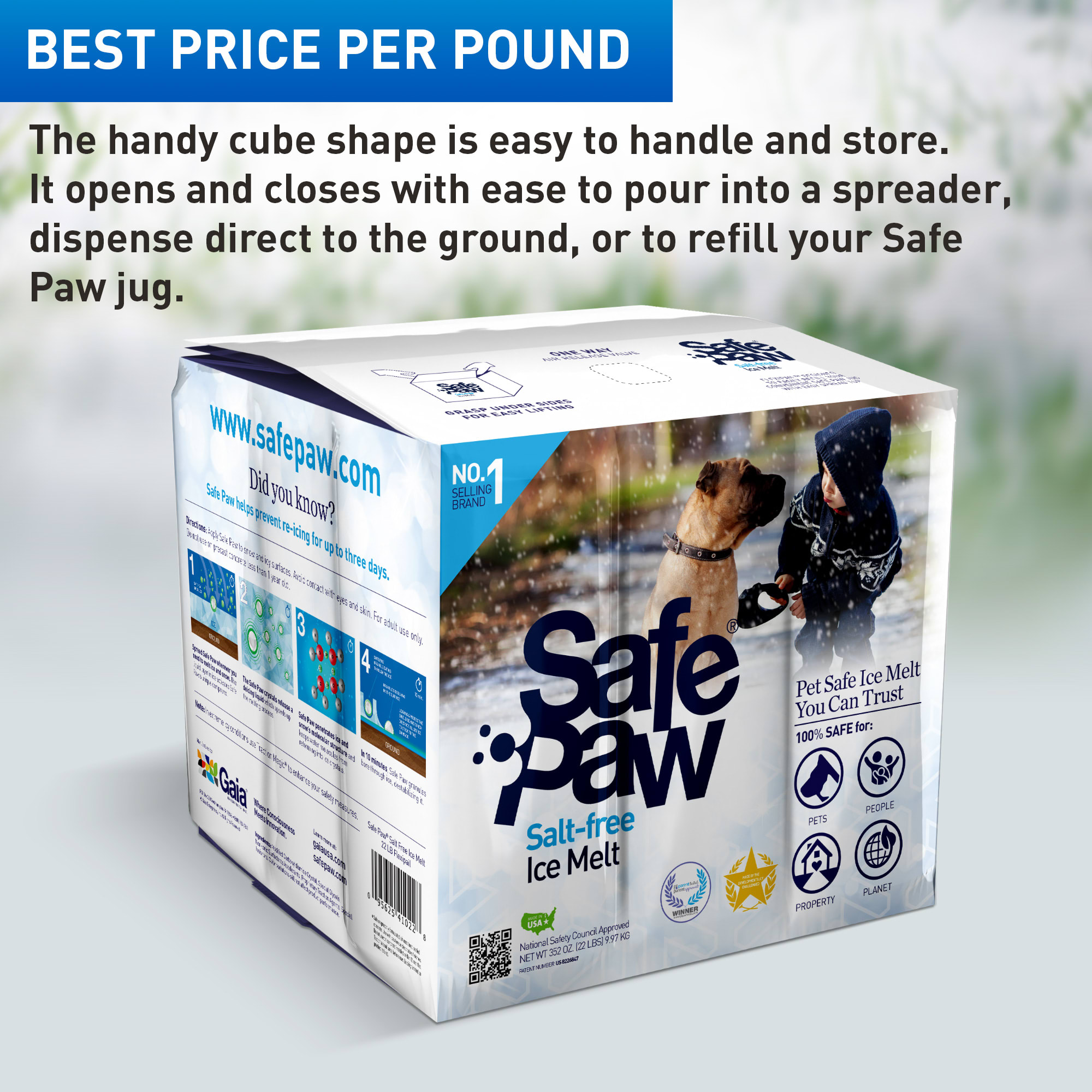 Safe Paw Ice Melter for Dogs, 22 lbs.