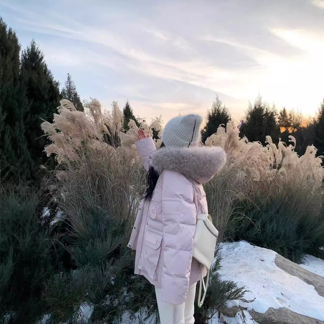 Designer's new Denmark Winter Extreme Cold Series Parker workwear jacket with three proof real raccoon fur 90 standard white duck down