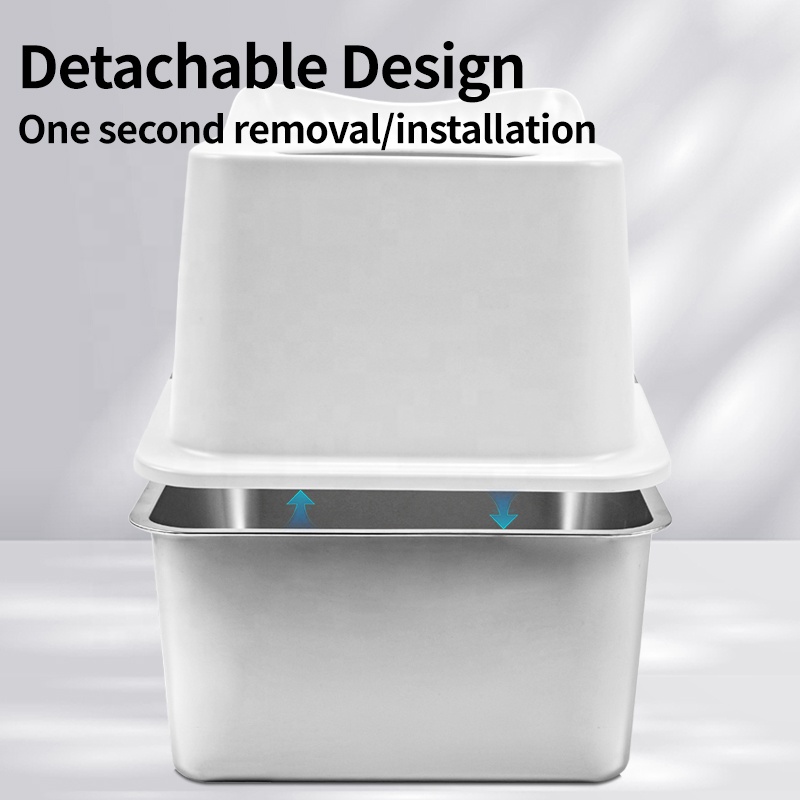 High-End Customized Stainless Steel Cat Litter Box Anti-Splash Anti-Seepage Non-Stick Bottom Easy Cleaning Multi-Cat Fat Cats No