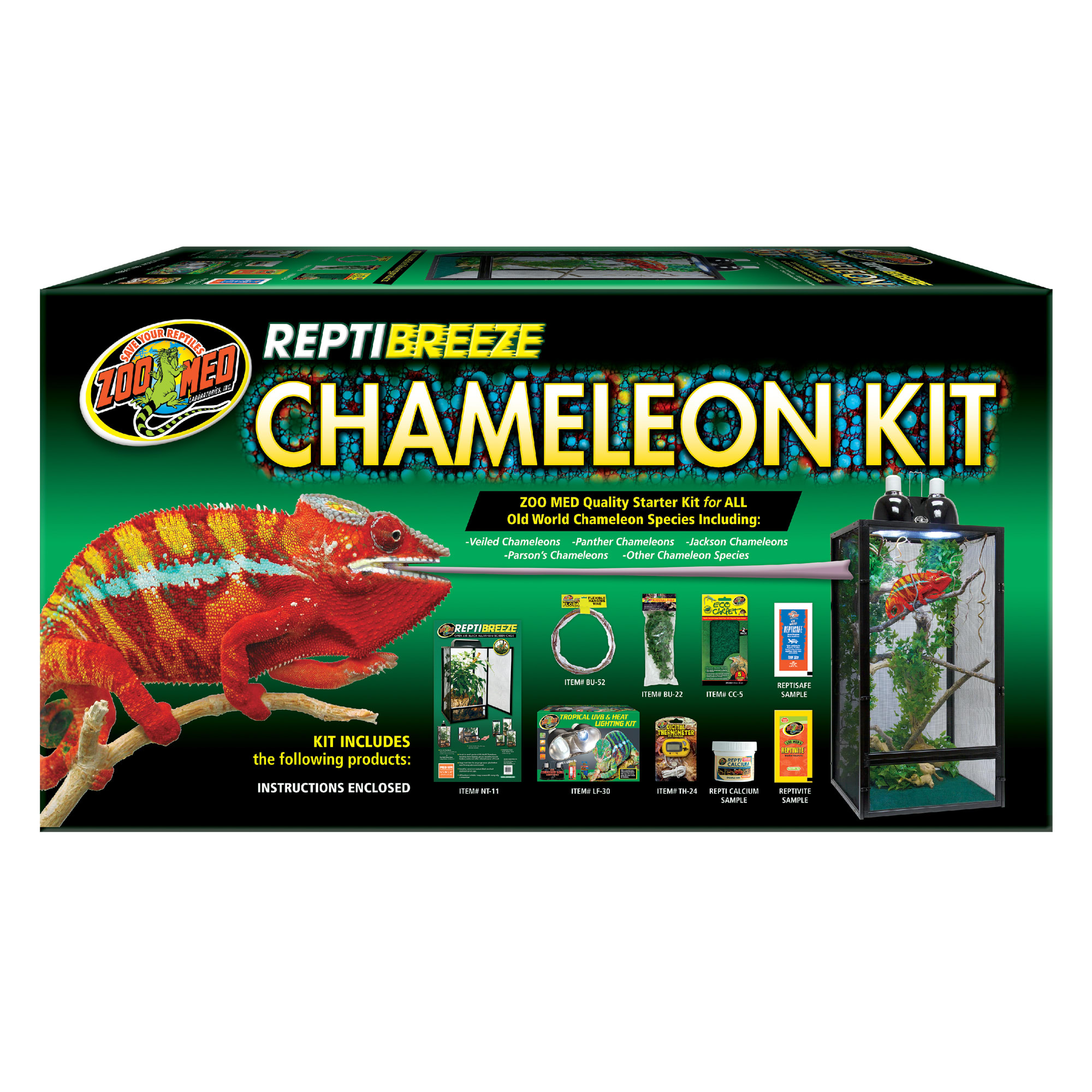 Zoo Med Repti Breeze Chameleon Kit, 16" L X 16" W X 30" H