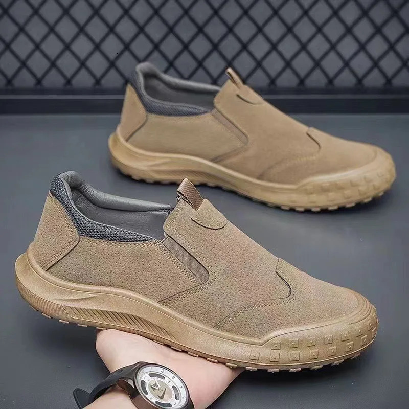 2024 Spring Mens Shoes Breathable Work Safety Shoes Trendy Versatile Non-slip Sports Comfortable Eva Insoles Rubber Upper 241125