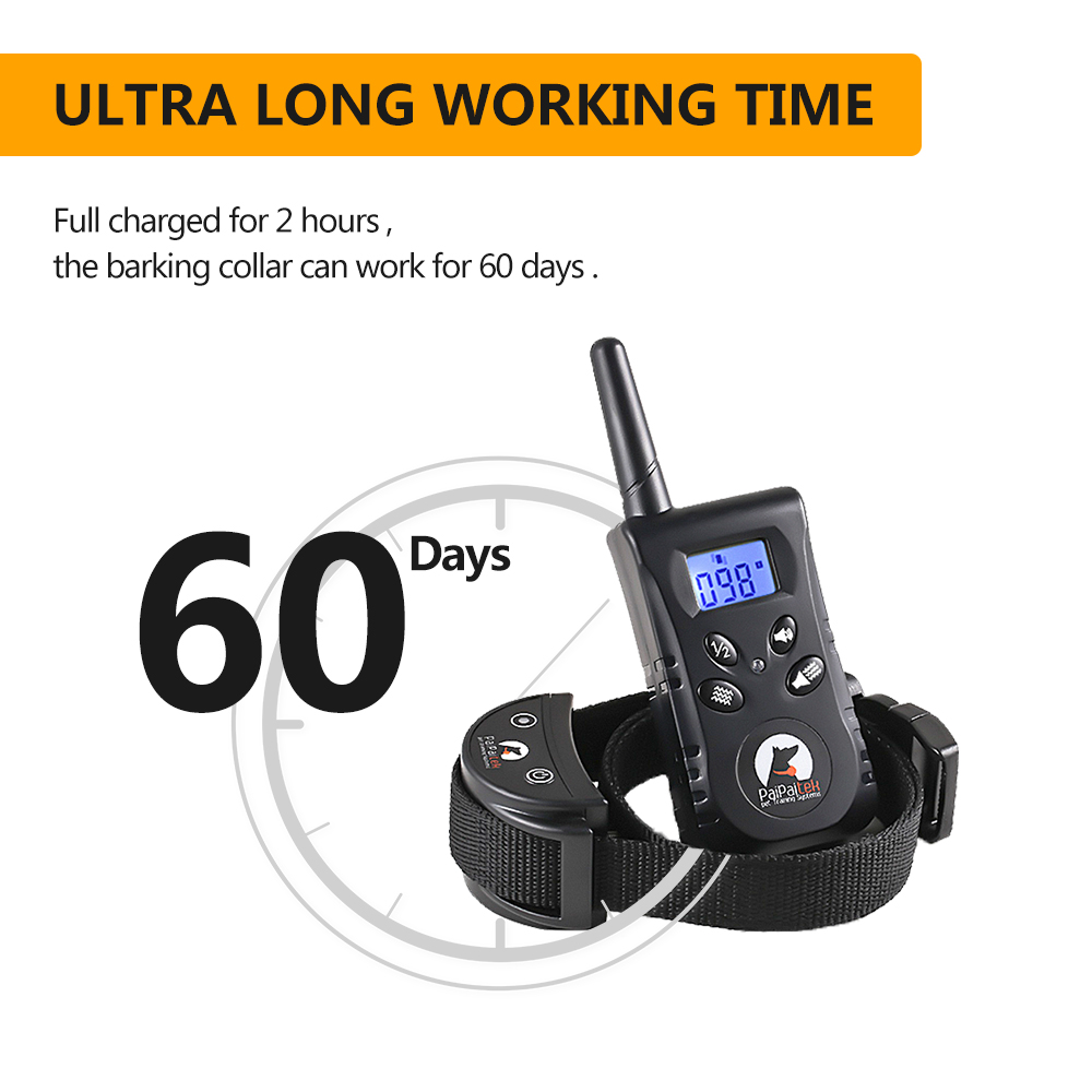 No Shock Safe Vibrate dog beeper personalized no bark training collar for dog