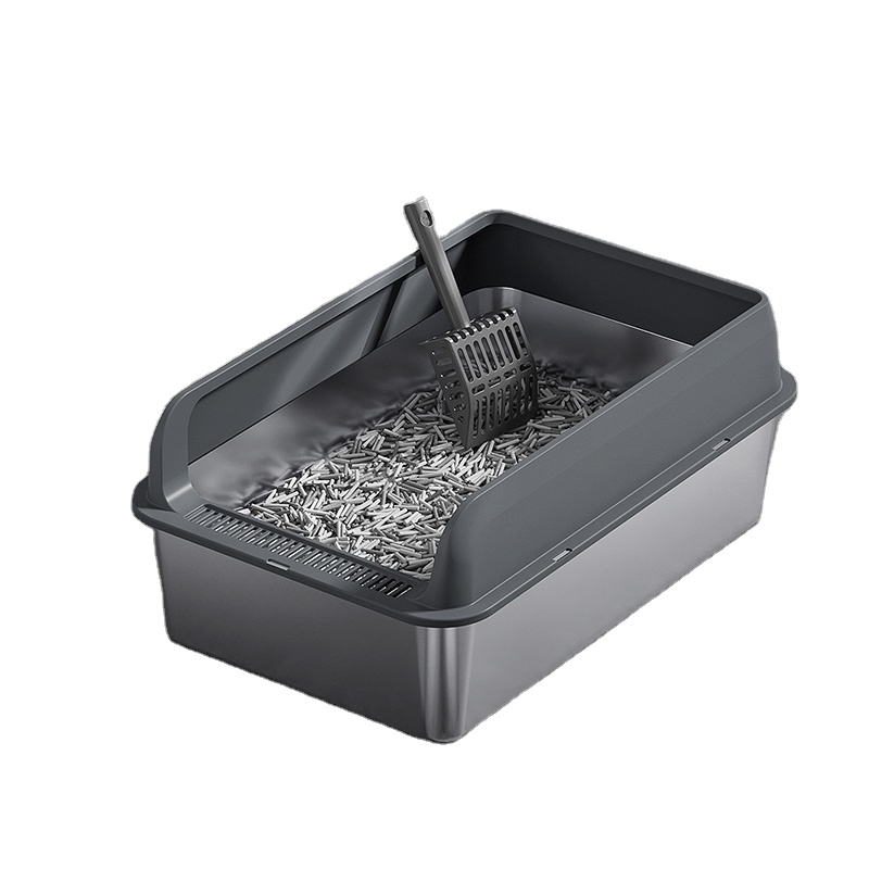 New Arrival Stainless Steel Cat Litter Box Cat Toilet With Litter Scooper Self-cleaning Cat Sand box