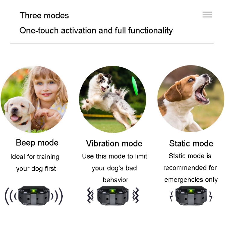 800m Remote Control Stop Barker Dog Trainer Smart Anti-Disturbance Vibration Collar anti bark collar