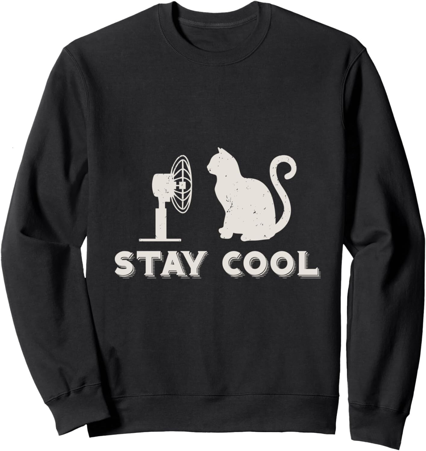 Long Sleeve Shirts for Men sweatshirt Cat Meme "Stay Cool" Funny Cat Design Sweatshirt Tee Streetwear Casual tops clothes cool color