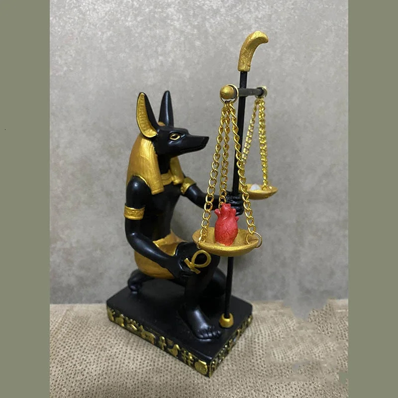 Aqumotic Ancient Egyptian Idols Dog of Egypt Jackal Statues Decoration Sculpture Quality Resin Ornaments Furniture for Display 241122