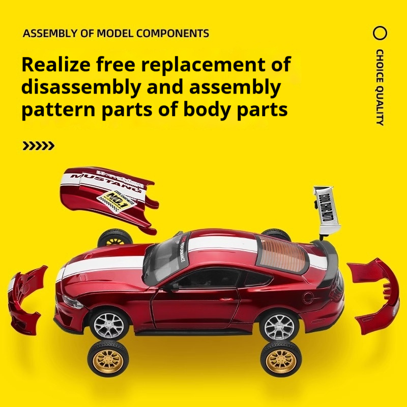CCA 1:42 alloy classic Ford Mustang GT Race Sports Car Modification DIY Car Model Metal Model Children's toy gifts