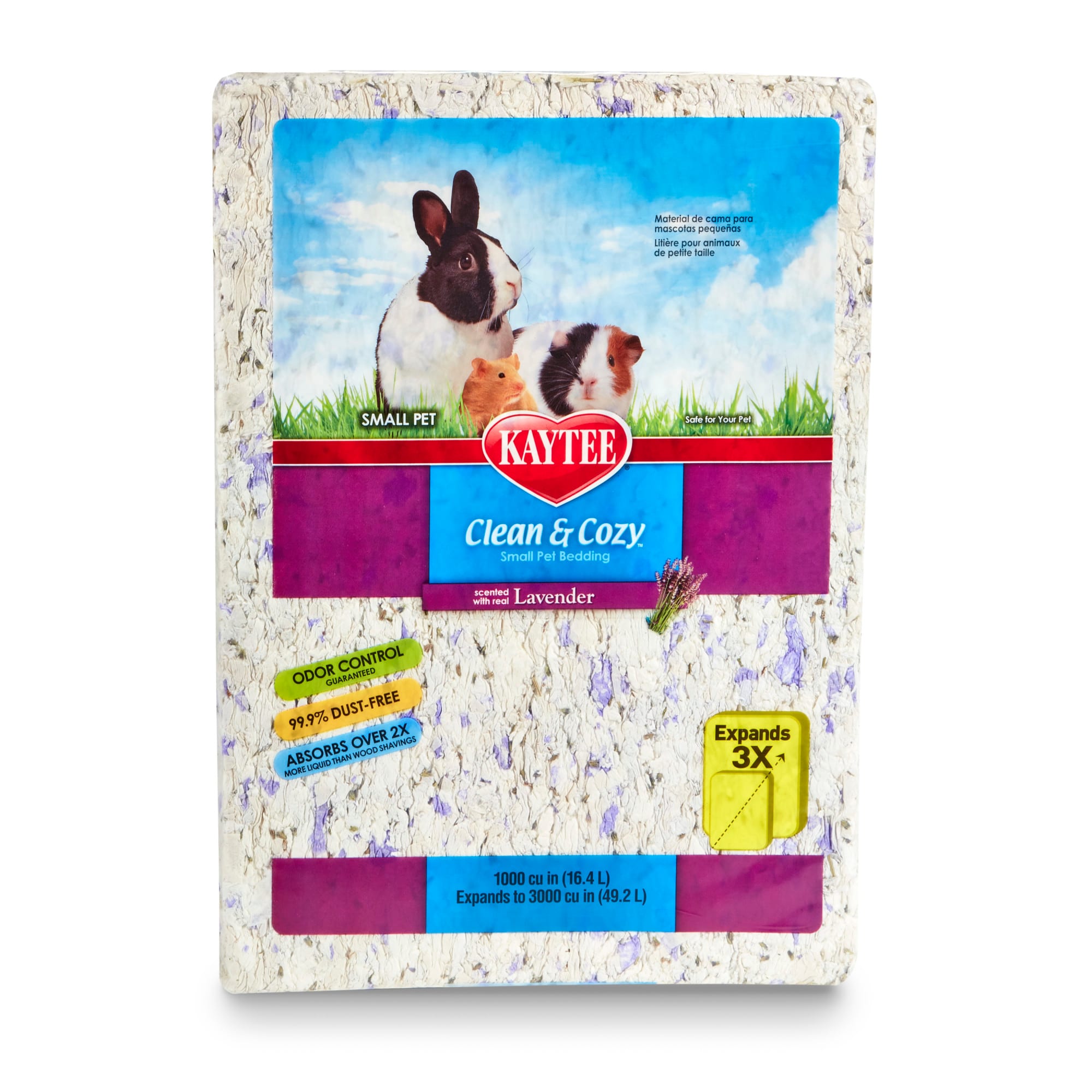 Kaytee Clean & Cozy Lavender Scented Small Animal Bedding, 49.2 Liters (3000 cu. in.)