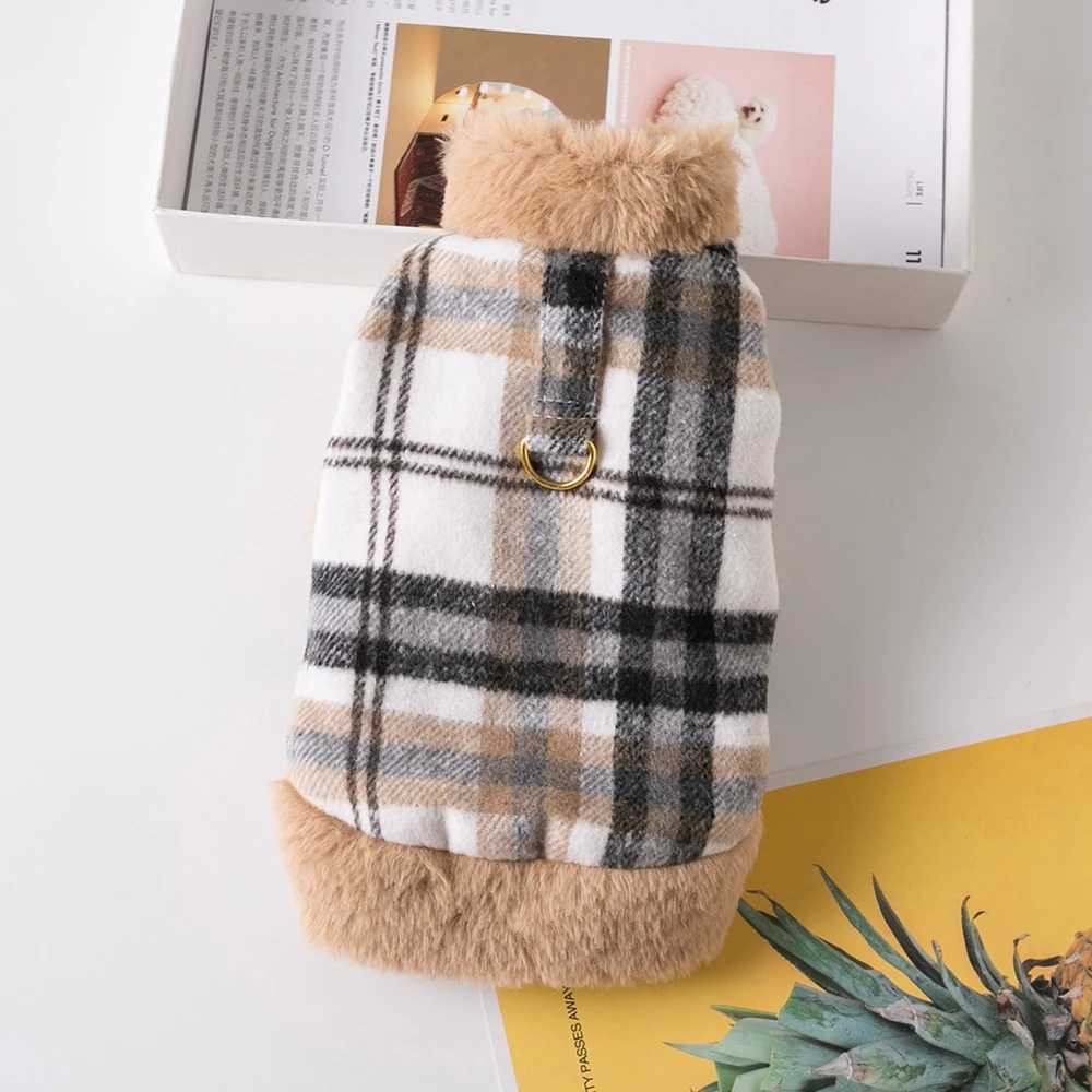 Pet Dog Clothes Lattice Coat Autumn Winter Dogs Pet Clothing Costume Clothes For Dogs Jacket Ropa Perro chihuahua YorkshireXJ241125