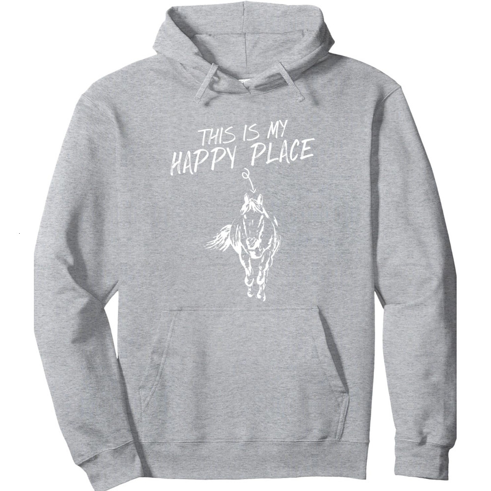 Hoodie for Mens Womens This is My Happy Place Horse Lover Riding Horses Equestrian Pullover Hoodie Graphic Hoodies sweatshirt cool