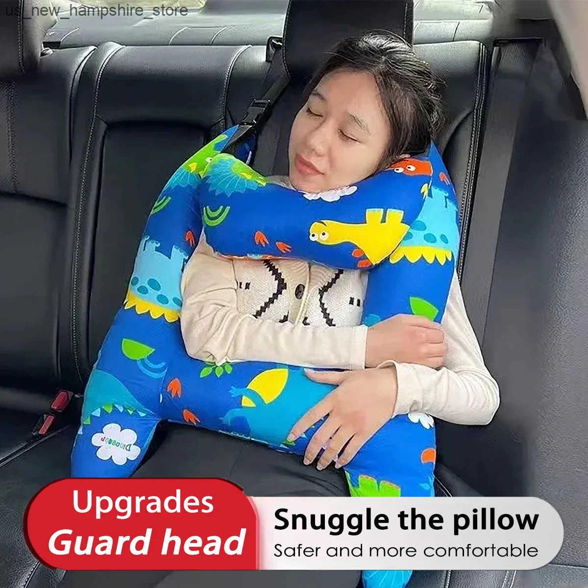 Seat Cushions Car Seat Safety Neck Pillow Cute Kid and Adult Car Sleeping Neck Head Support H-Shape Travel Pillow Cushion Child Women Tools J241125