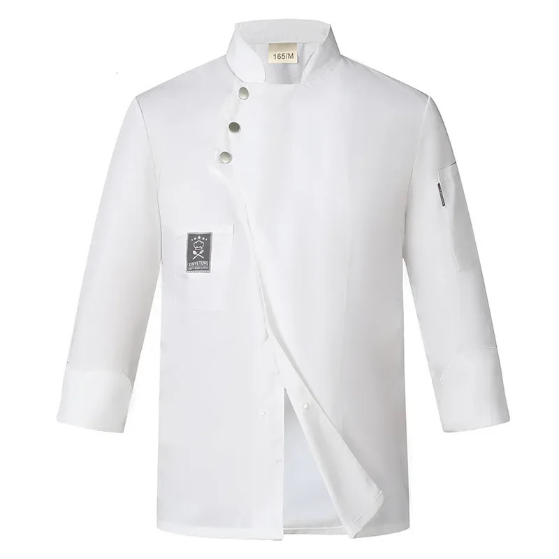 Unisex Chef Restaurant Jacket Short Sleeve Coat Men Women Kitchen Wear Waiter Bakery Uniform 240412