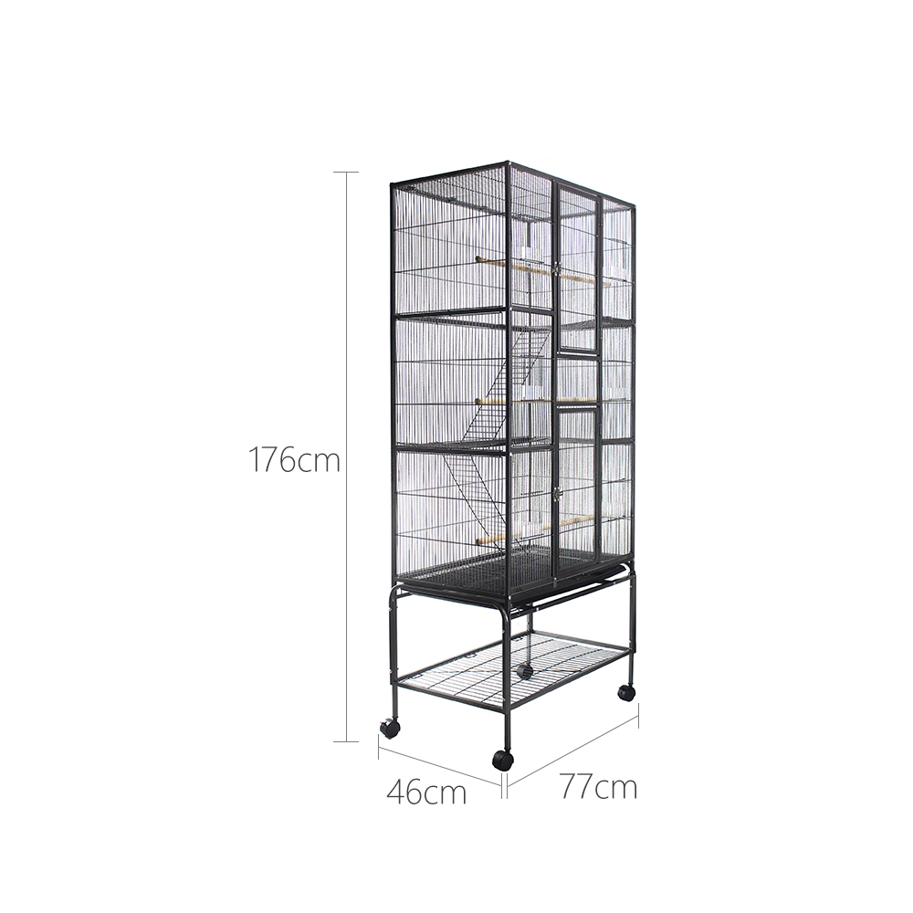 Canary Cage Double Stack Large Breeding Bird Parrot Cages With Wheels