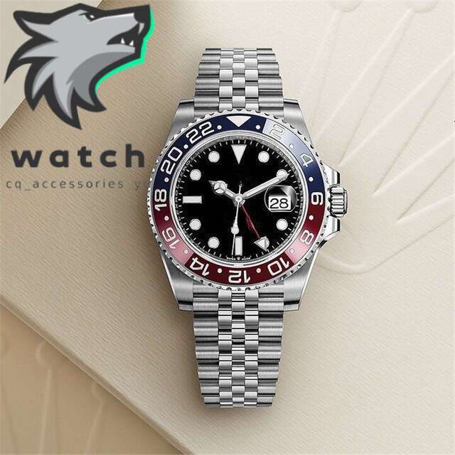 Mens Rollex Watch Gmt2 Watch Designer Automatic Watch Luxury Mechanical Watch Mens Watch AAA Quality Trendy 300M Waterproof Classic Steel Strap 40Mm Watch Dial 9F9
