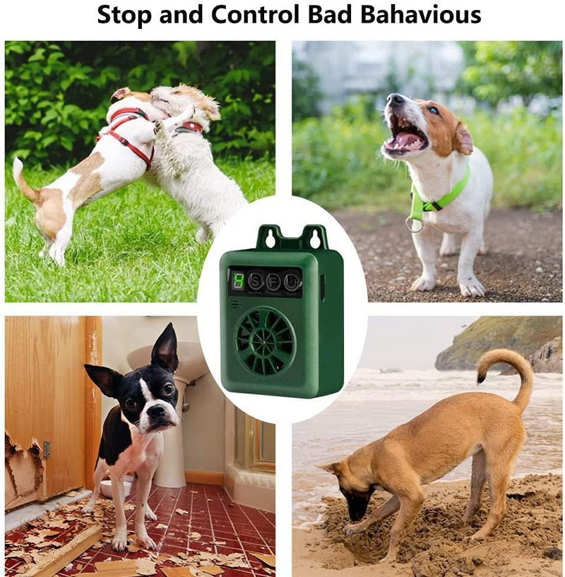 Rechargeable Waterproof Outdoor Sonic Bark Box Stopper Ultrasonic Anti Barking Device Stop Dog Barking Deterrent