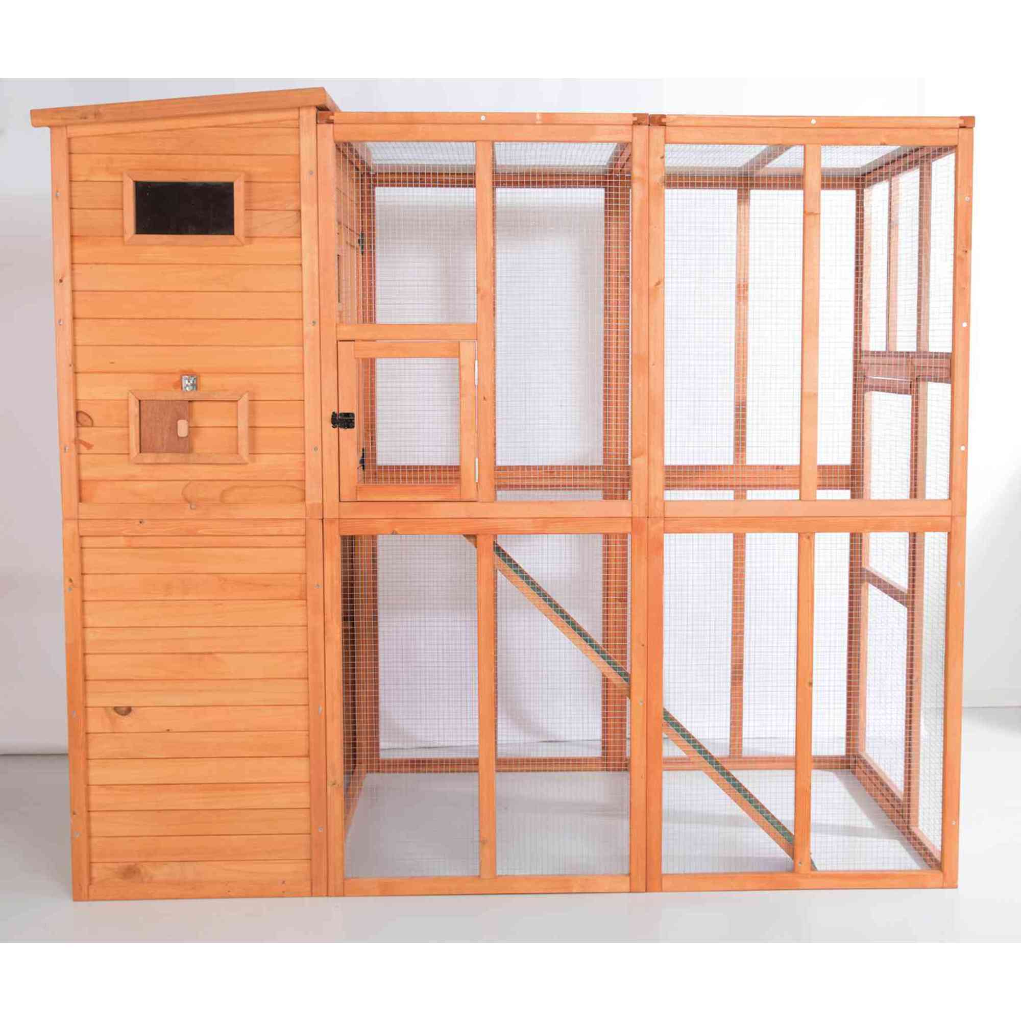 TRIXIE Wooden Outdoor Cat Run, 68.75"H