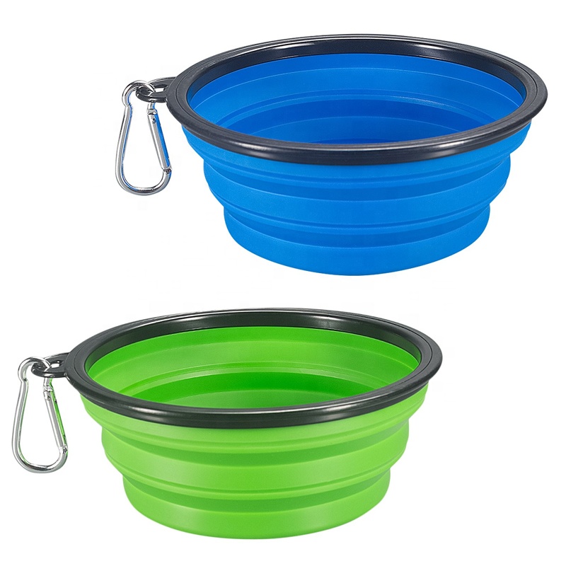 Pet Cat Dog Foldable Bowl Customized Color Logo Wholesale Silicone Dog Travel Bowl
