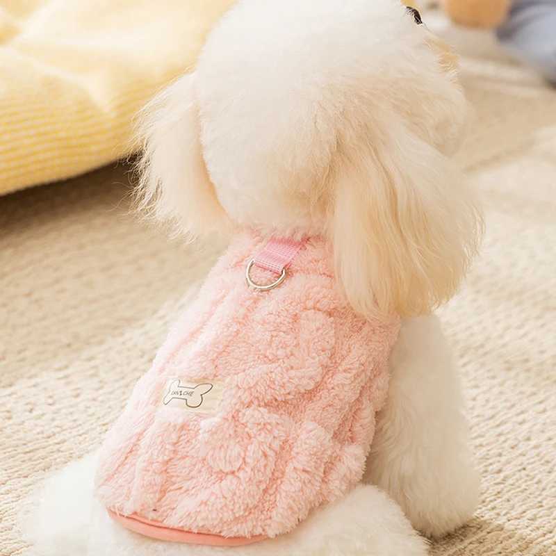 Fashion Pet Dog Coat Jacket Soft Fleece Dog Clothes Autumn Winter Puppy Vest Cute Solid Cat Pullovers Pet Costumes Dog SuppliesXJ241125