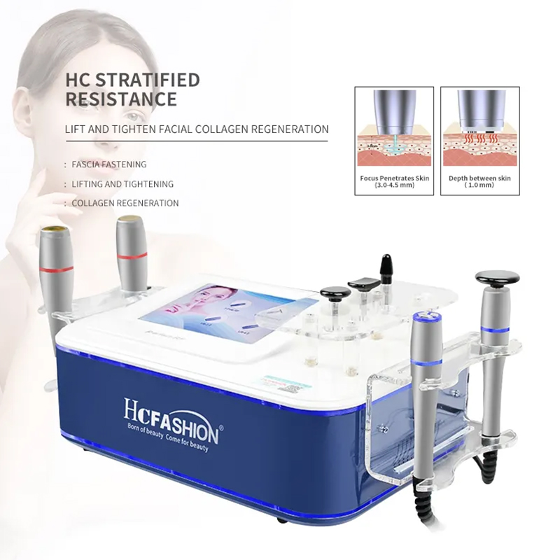 Layered anti aging beauty microcurrent skin lifting radiofrequency heating No-cartridge Vmax instrument