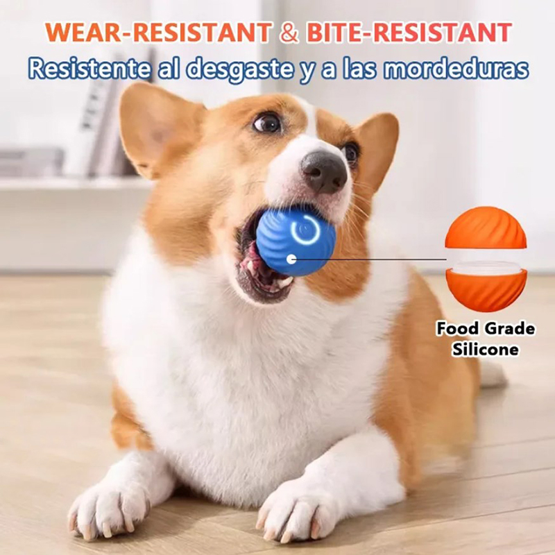 Interactive Dog Toy Ball Electronic Dog Toy Smart Moving Ball Automatic Jump Roll Ball for Puppy Cat Dog Product